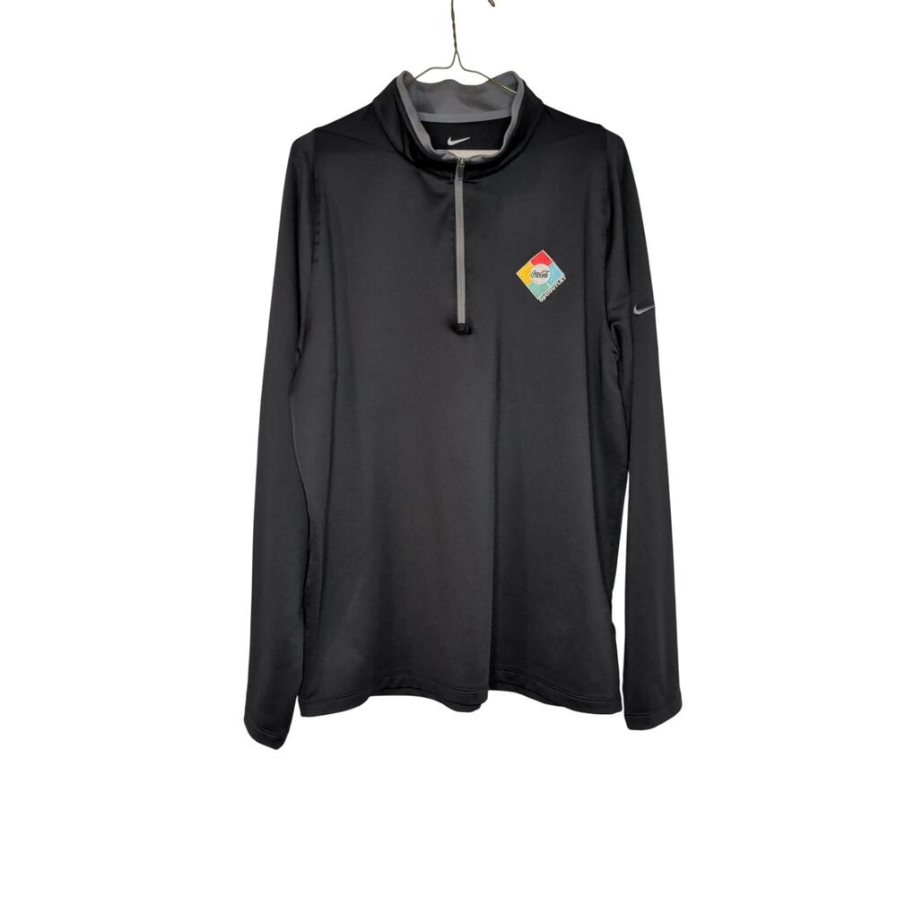 Nike Golf Men's Large Quarter Zip Pullover Jacket Black Coca-Cola OptiOutlet